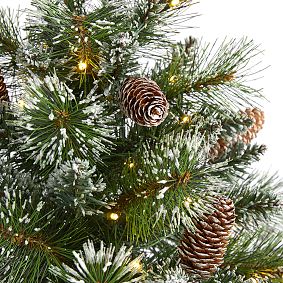 Frosted Tabletop Faux Pine Christmas Tree - 2'