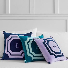 Velvet Frame Monogram Pillow Covers
