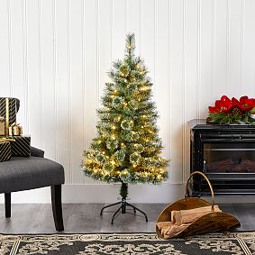 Wisconsin Snow Tip Slim Pine Faux Christmas Tree