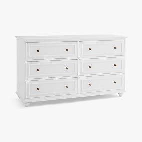 Chelsea 6-Drawer Wide Dresser, Simply White