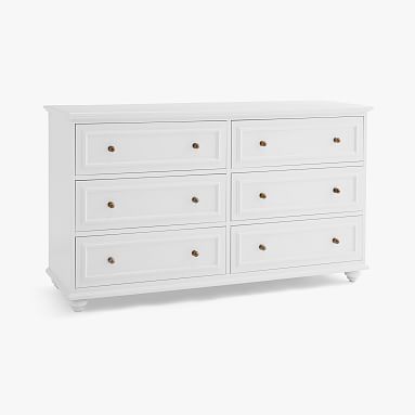 Chelsea 6-Drawer Wide Dresser, Simply White