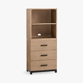 Kearny Tall Bookcase (1 2-Cubby Bookcase, 1 3-Drawer Cabinet & 1 Base)