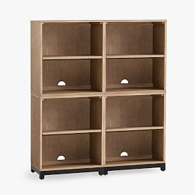 Kearny Tall Double Set (4 2-Cubby Bookcases & 2 Bases)