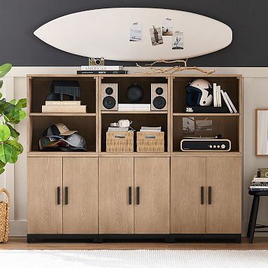 Kearny Wall Bookcase with Cabinet Storage (73.5")