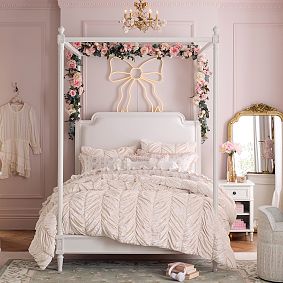 LoveShackFancy Sweet Bows Fur Quilt