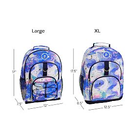 Gear-Up Color Flow Gold Metallic Deep Blue Backpack