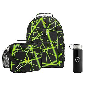 Gear-Up Neon Laser Tag Backpack and Cold Pack Lunch Box Bundle, Set of 3