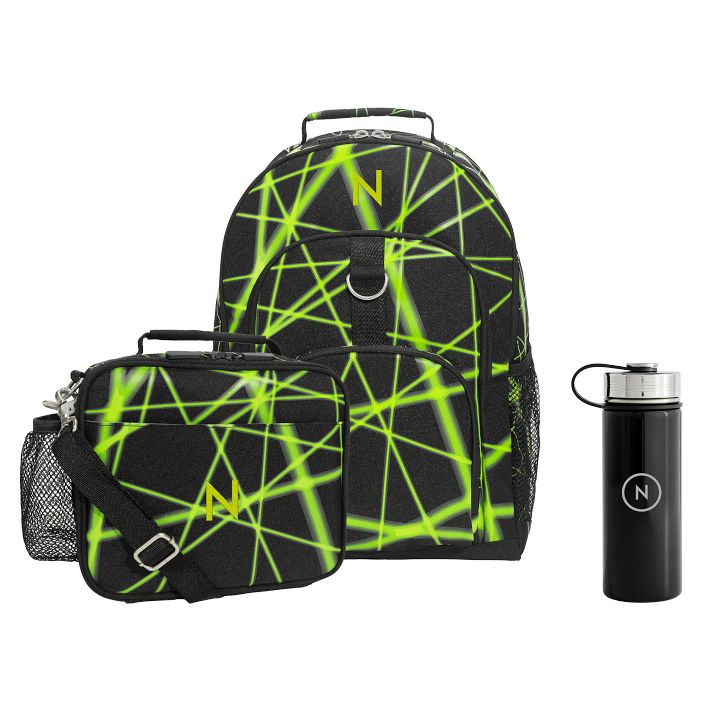 Gear-Up Neon Laser Tag Backpack and Cold Pack Lunch Box Bundle, Set of 3