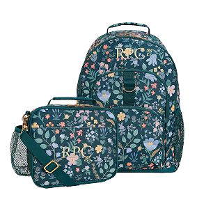 Gear-Up Rifle Paper Co. Evergreen Backpack &amp; Cold Pack Lunch Bundle