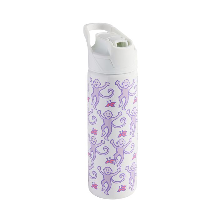 Roller Rabbit Lavender Monkey Colby Water Bottle