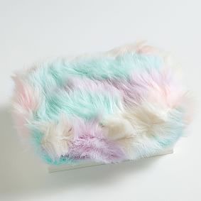 Faux-Fur Mani Pedi Lapdesk - Unicorn