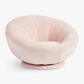 Open Box: Groovy Swivel Chair - Performance Everyday Velvet Rose