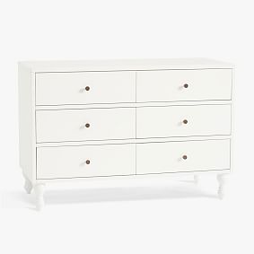 Bellevue 6-Drawer Wide Dresser, Simply White