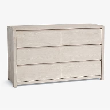 Costa 6-Drawer Wide Dresser, Weathered White
