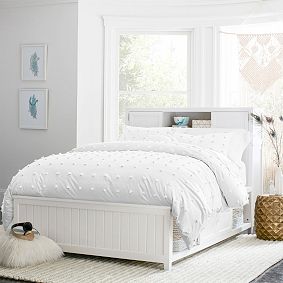 Beadboard Storage Bed &amp; 6-Drawer Dresser Set