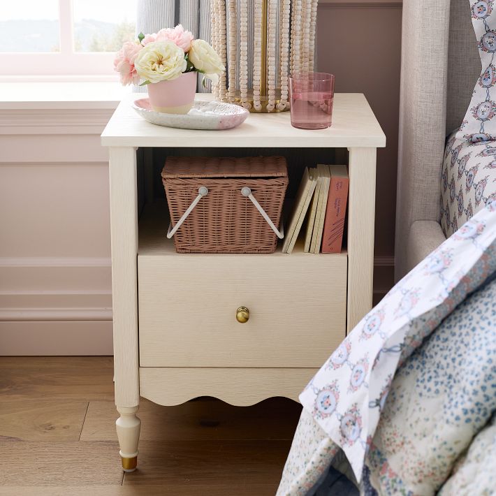 Camille Nightstand Elegant Sustainable Bedside Table Pottery