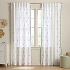 Embroidered Tulip Light-Filtering Curtain