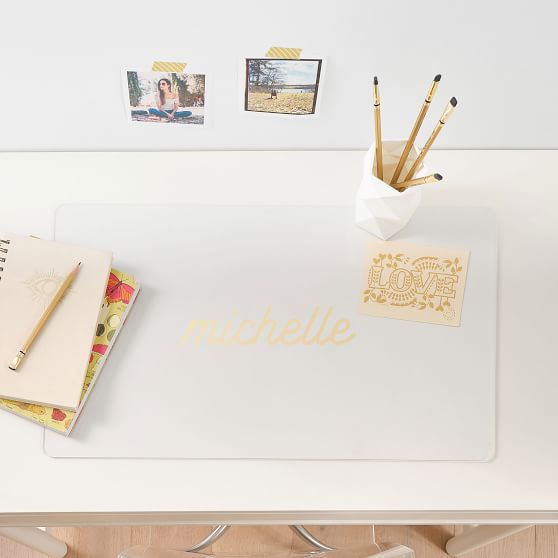 Personalized Clear Hard Acrylic Desk Mat