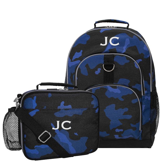 Gear-Up Blue Navy Camo Backpack Cold Pack Lunch Bundle