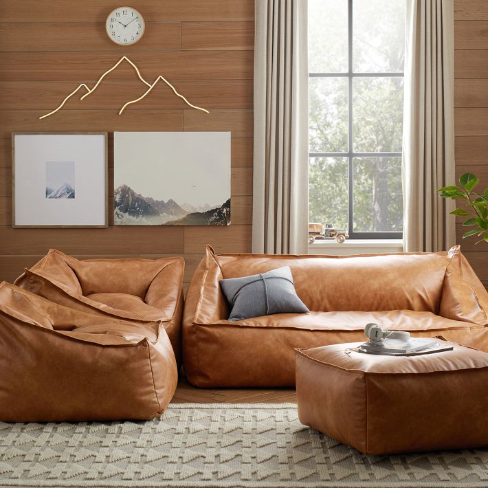Modern Bean Bag Lounger Sectional Set Pottery Barn Teen