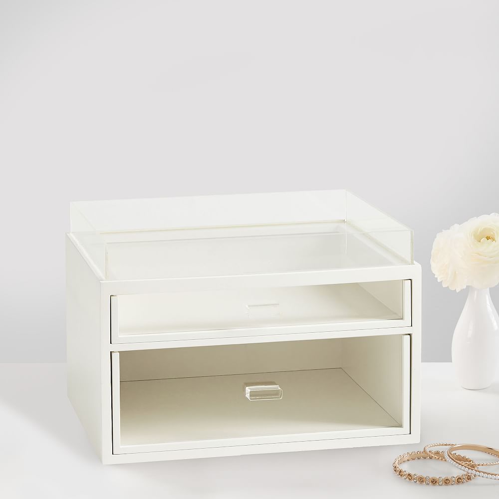 Wood &amp; Acrylic Vanity Organizer