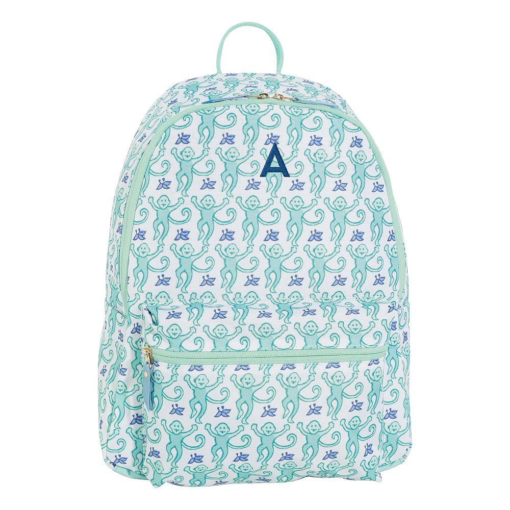 Colby Roller Rabbit Teal Monkey Backpack