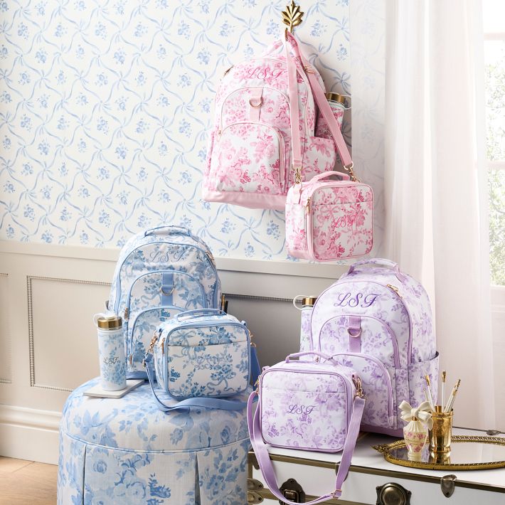 Gear-Up LoveShackFancy Pink Damask Backpack & Cold Pack