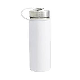 Metallic Gold Backpack and Solid White Slim Water Bottle Bundle