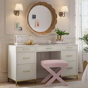 Hudson Scallop Round Mirror (30&quot;)