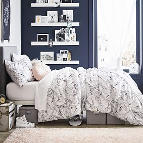 Marble Microfiber Pintuck Comforter