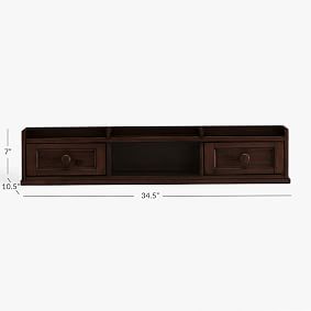 Beadboard Small Desk Hutch - Dark Espresso