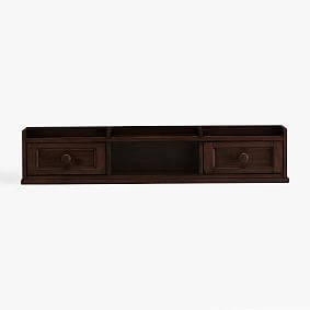 Beadboard Small Desk Hutch - Dark Espresso