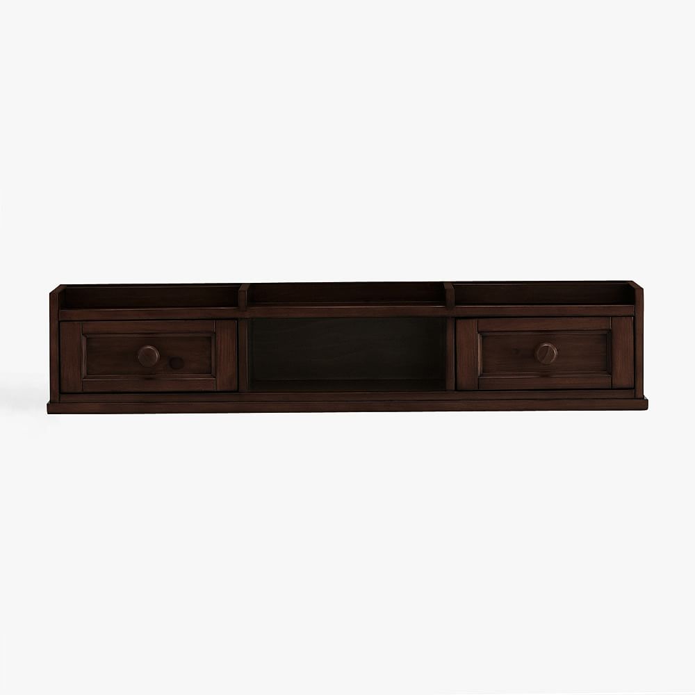 Beadboard Small Desk Hutch - Dark Espresso