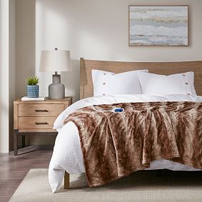 Beautyrest Heated Oversized Faux Fur Throw