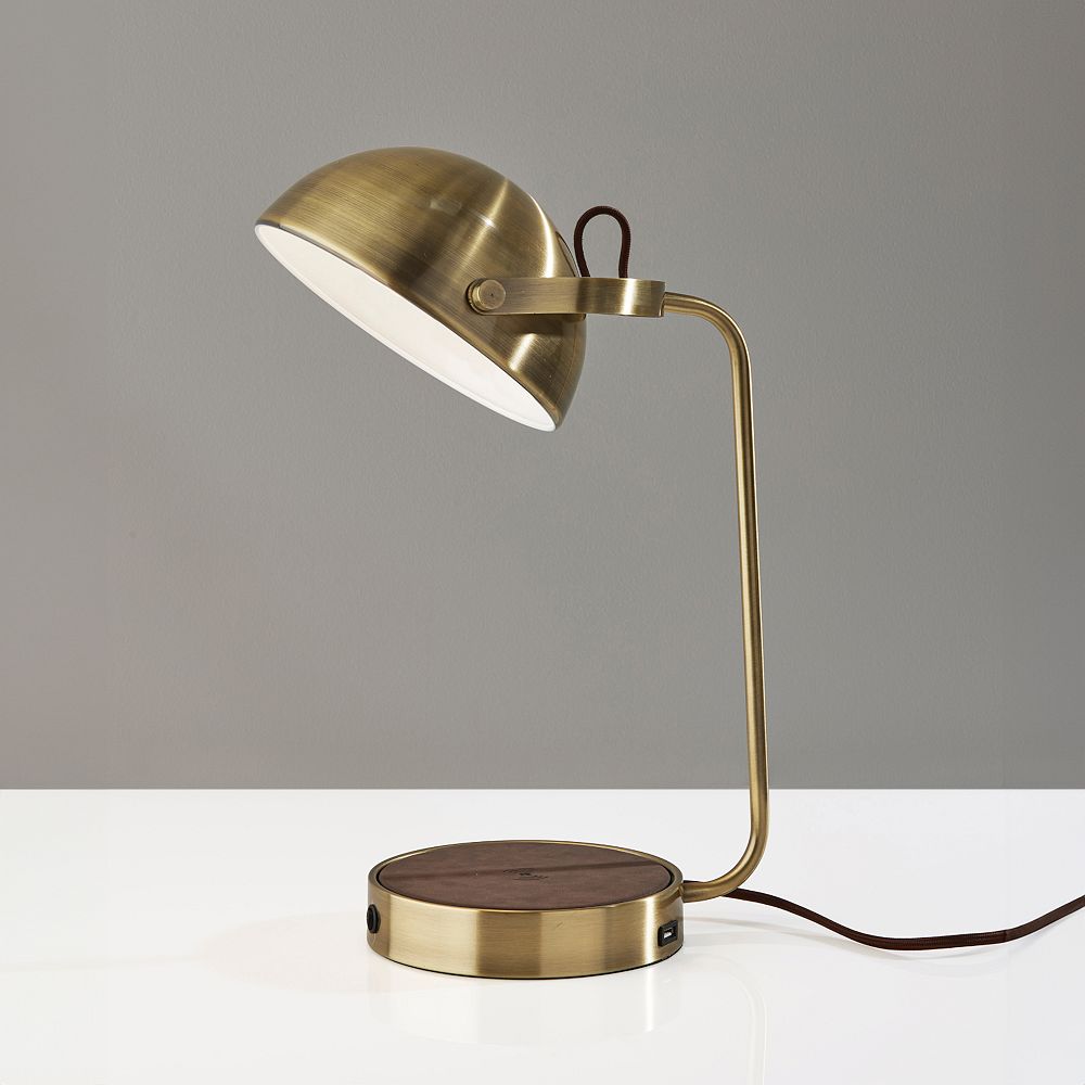 Brooks Wireless Charging Desk Lamp with USB (18&quot;)