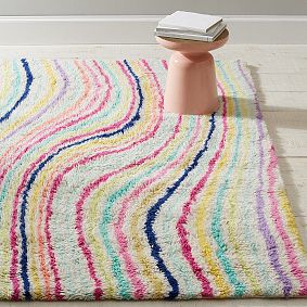 Wavy Stripe Wool Rug