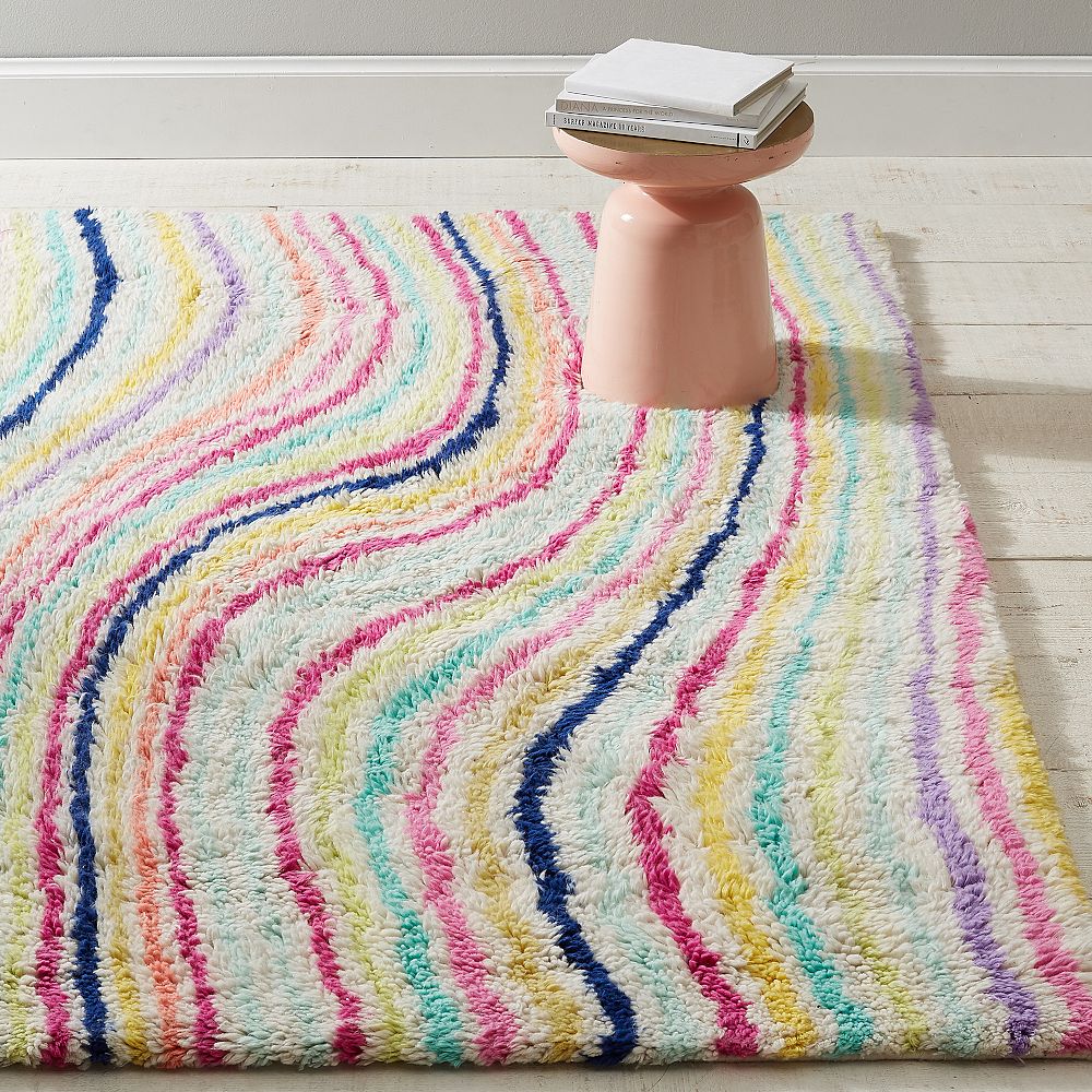 Wavy Stripe Wool Rug