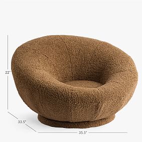 Teddy Bear Faux Fur Groovy Swivel Chair