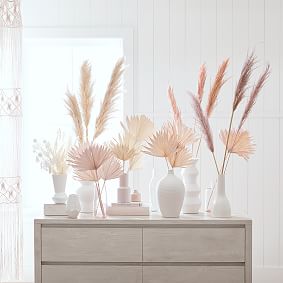 Dried Palm Leaf Bundle- Set of 3- Lavender