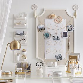 No Nails Scallop Framed Pinboard (24&quot;x36&quot;)