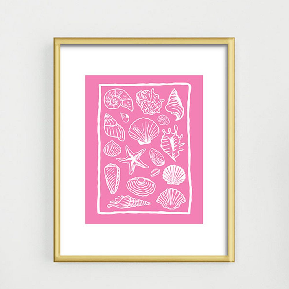 Pink Seashells Art