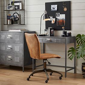 Faux Leather Caramel Airgo Desk Chair