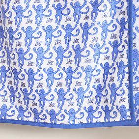 Roller Rabbit Monkey Shower Caddy &amp; Bath Wrap Set