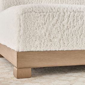 Piped Cushy Sofa and Ottoman Set (96&quot;)