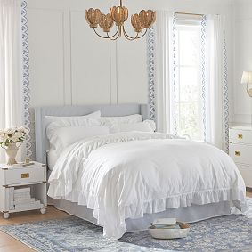Washed Cotton Ruffle Organic Duvet Cover