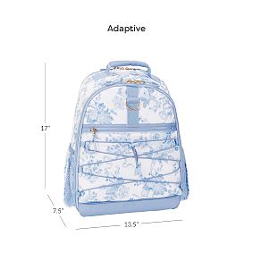 Gear-Up LoveShackFancy Blue Damask Adaptive Backpack &amp; Adaptive Lunch Box Bundle