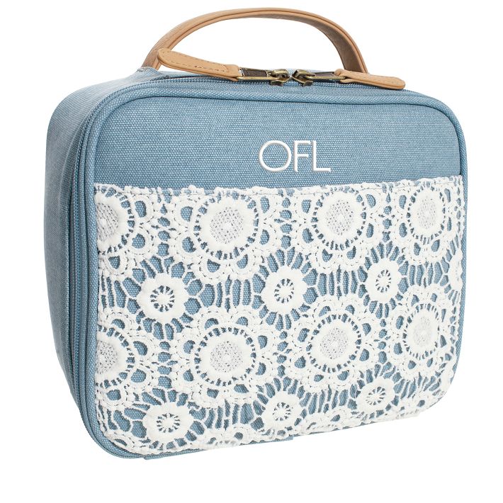 Northfield Solid Blue Crochet Cold Pack Lunch Box
