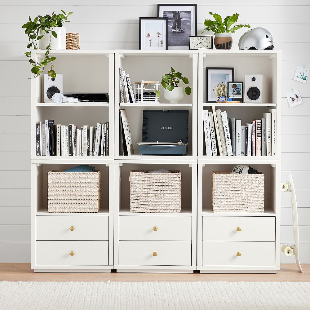 Keaton Wall Bookcase with Drawers (66&quot;)