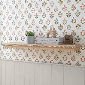 Marlowe Scallop Wood Beaded Shelf (24&quot;-36&quot;)
