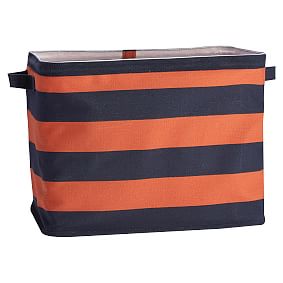Guys Store-It Canvas Bin Collection, Rugby Stripe